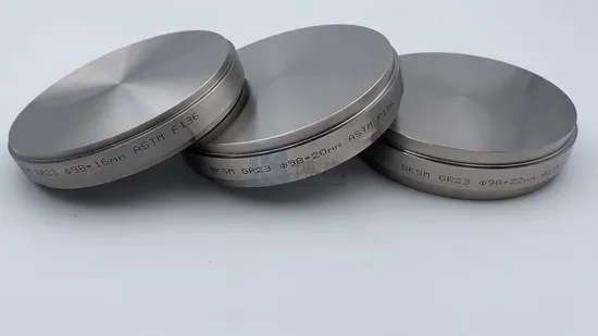 ASTM F136 Gr5/Gr23 Medical Grade Titanium Alloy Disc Dental Prosthetic Material 